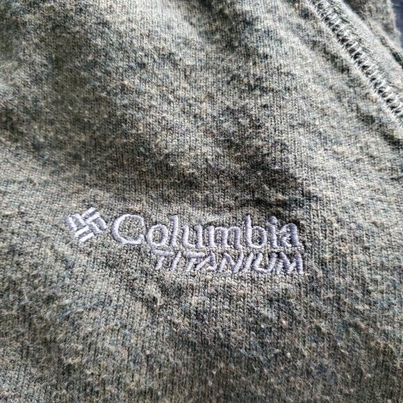 Army Green Columbia Titanium Wool blend Sweater  -Large - Picture 2 of 6
